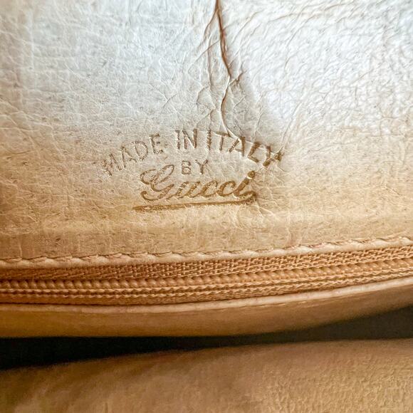 Vintage GUCCI Micro GG Tan Leather Shoulder Bag - Picture 9 of 12